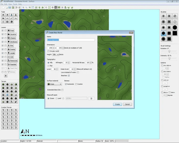 WorldPainter Tool - Interactive Minecraft Map Generator 17
