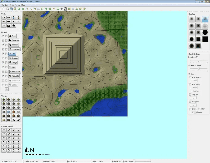 WorldPainter Tool - Interactive Minecraft Map Generator 24