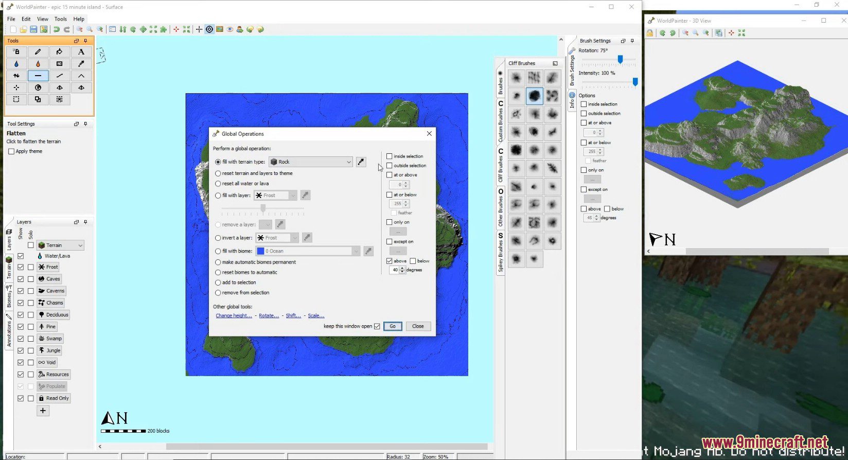 WorldPainter Tool - Interactive Minecraft Map Generator 11