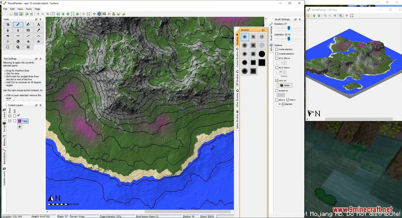 WorldPainter Tool - Interactive Minecraft Map Generator 12