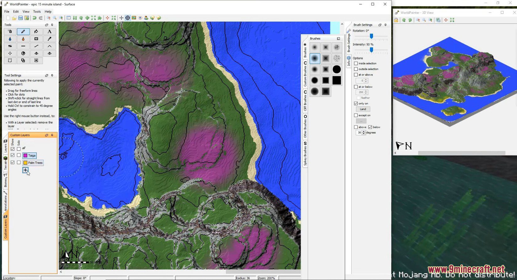 WorldPainter Tool - Interactive Minecraft Map Generator 13