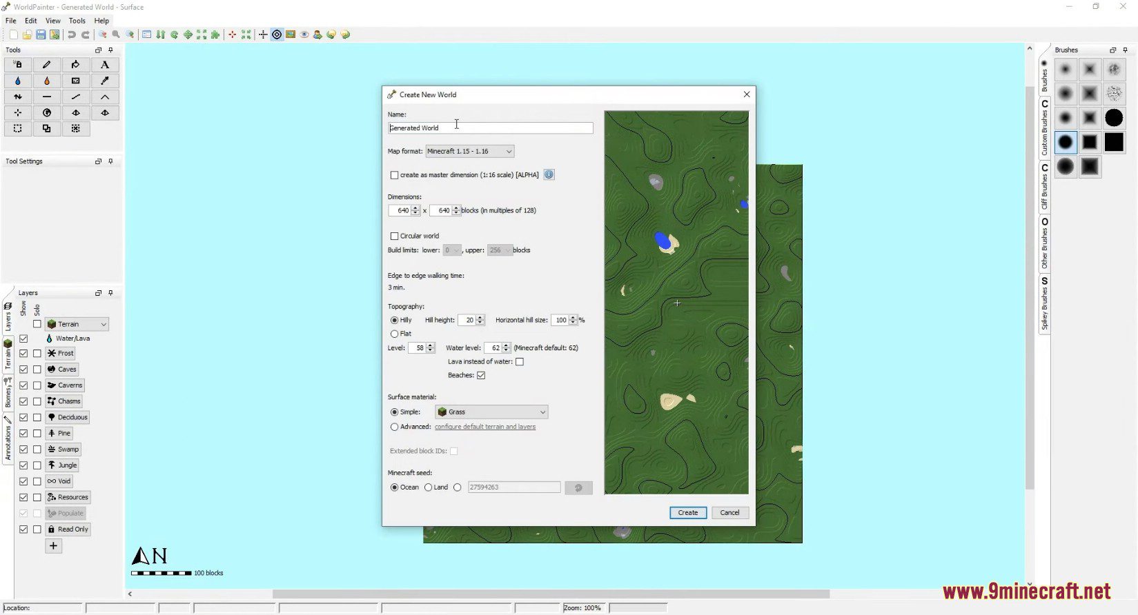 WorldPainter Tool - Interactive Minecraft Map Generator 4