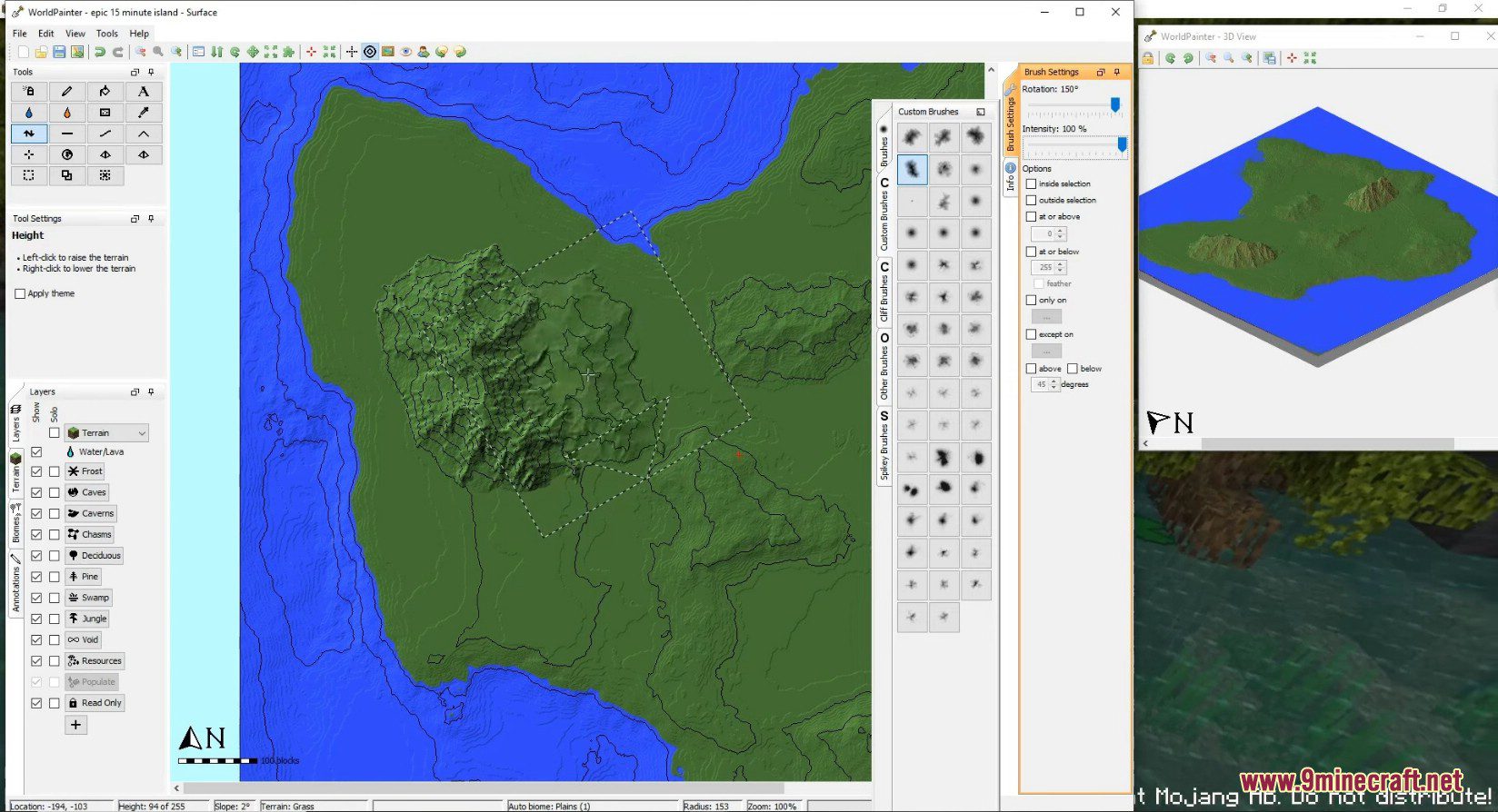 WorldPainter Tool - Interactive Minecraft Map Generator 7