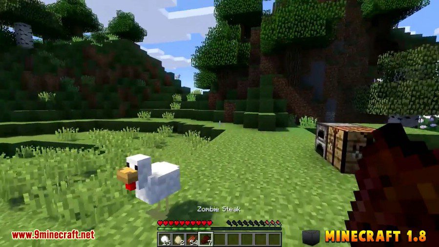 Zombie Steaks Mod 1.12.2, 1.11.2 (How to Eat Zombie in Minecraft) 6