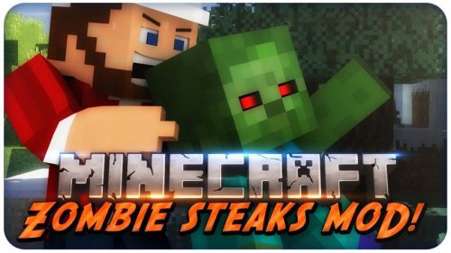 Zombie Steaks Mod 1.12.2, 1.11.2 (How to Eat Zombie in Minecraft) Thumbnail