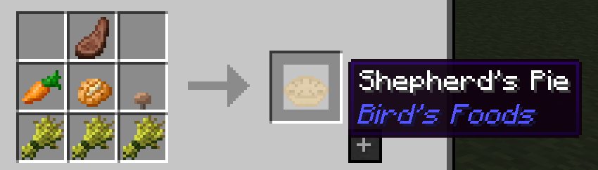 Bird's Foods Mod 1.12.2, 1.11.2 (Cooking with Vanilla) 8