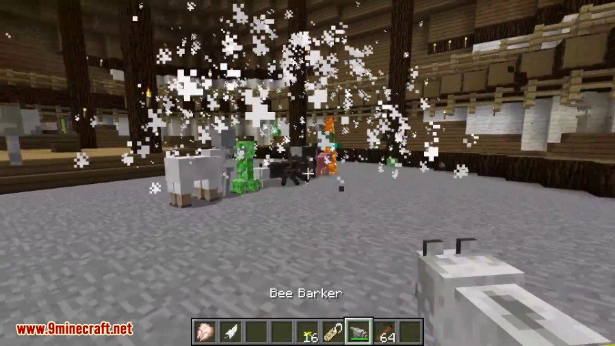 Bee Barker Mod 1.16.4, 1.15.2 (A Wolf Flame-Thrower) 8