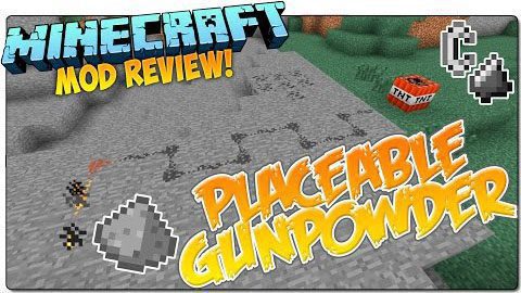 Placeable Gunpowder Mod 1.10.2, 1.7.10 Thumbnail