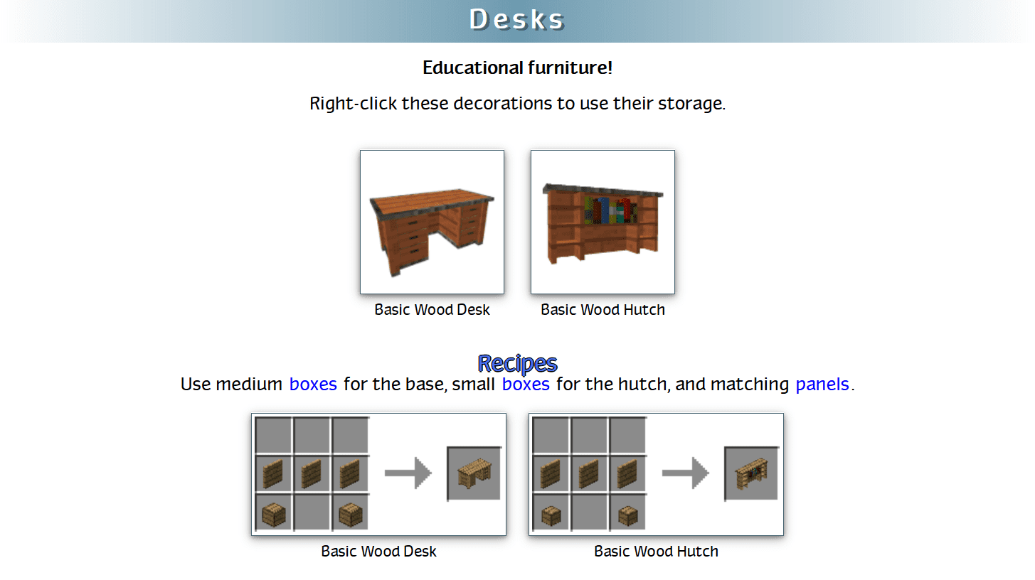 Decoration Mega Pack Mod 1.12.2 (Furniture Plus) 48