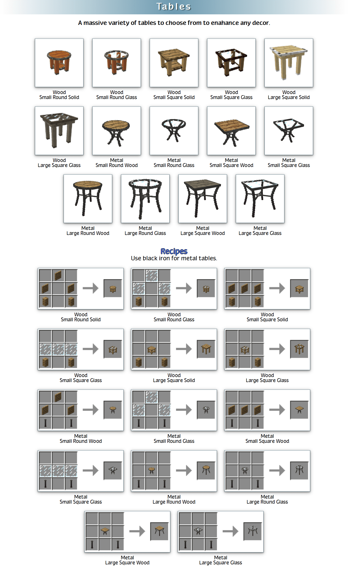 Decoration Mega Pack Mod 1.12.2 (Furniture Plus) 69