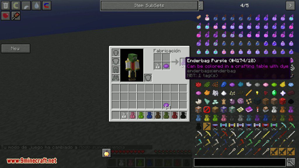 EnderBags Mod (1.18.2, 1.17.1) - Different Colored Bags, Insane Storage 9