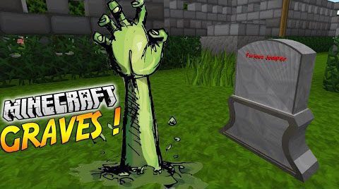 Tomb Many Graves Mod 1.10.2 (Appear Grave at the Place of Death of the Player) Thumbnail