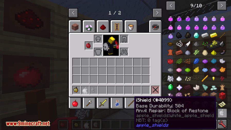 Apple Shields Mod 1.11.2, 1.10.2 (Shields Made from Apples) 5