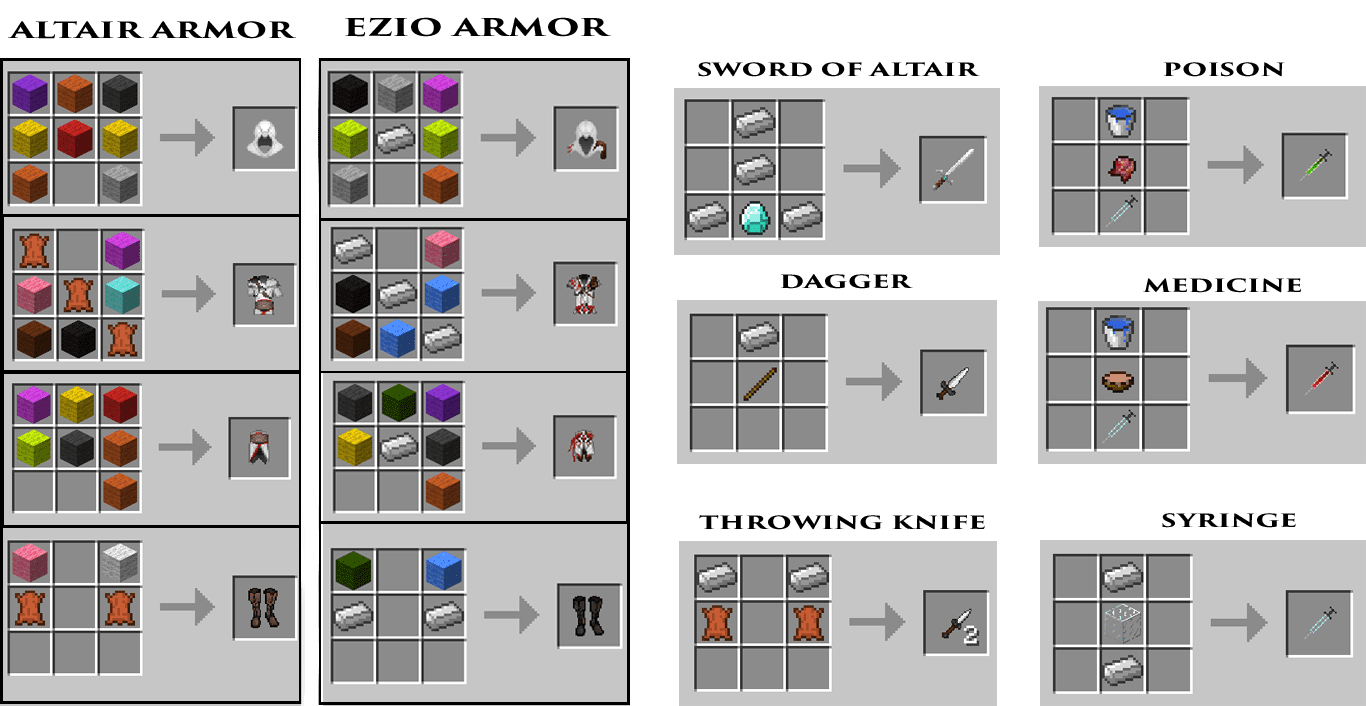 MineCreed Mod 1.10.2, 1.8.9 (Become An Epic Assassin) 35