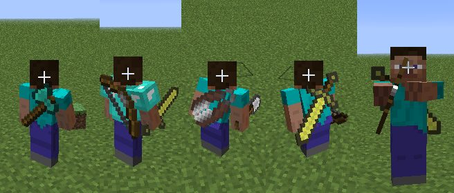 Back Tools Mod (1.16.5, 1.15.2) - Wear Weapons and Tools 2