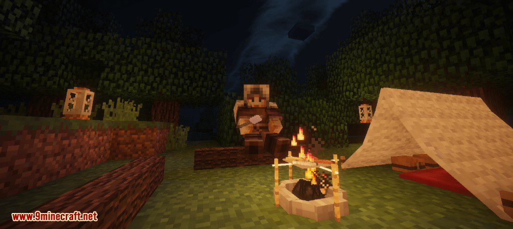 Camping Mod (1.12.2, 1.7.10) - Tents, Campfires, Sleeping Bags, Lanterns 2