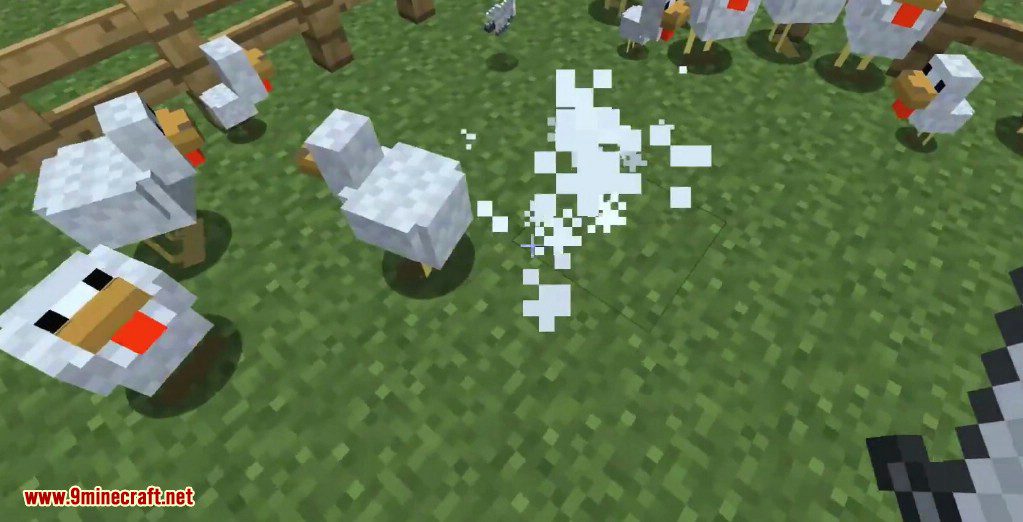 ChickenShed Mod (1.20.1, 1.19.4) - Chickens Shedding Feathers 6