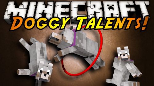 Doggy Talents Mod (1.20.1, 1.19.3) – Pet Doggy Training Thumbnail