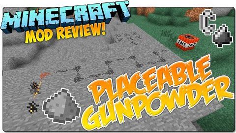 Placeable Gunpowder Mod 1.10.2, 1.7.10 Thumbnail