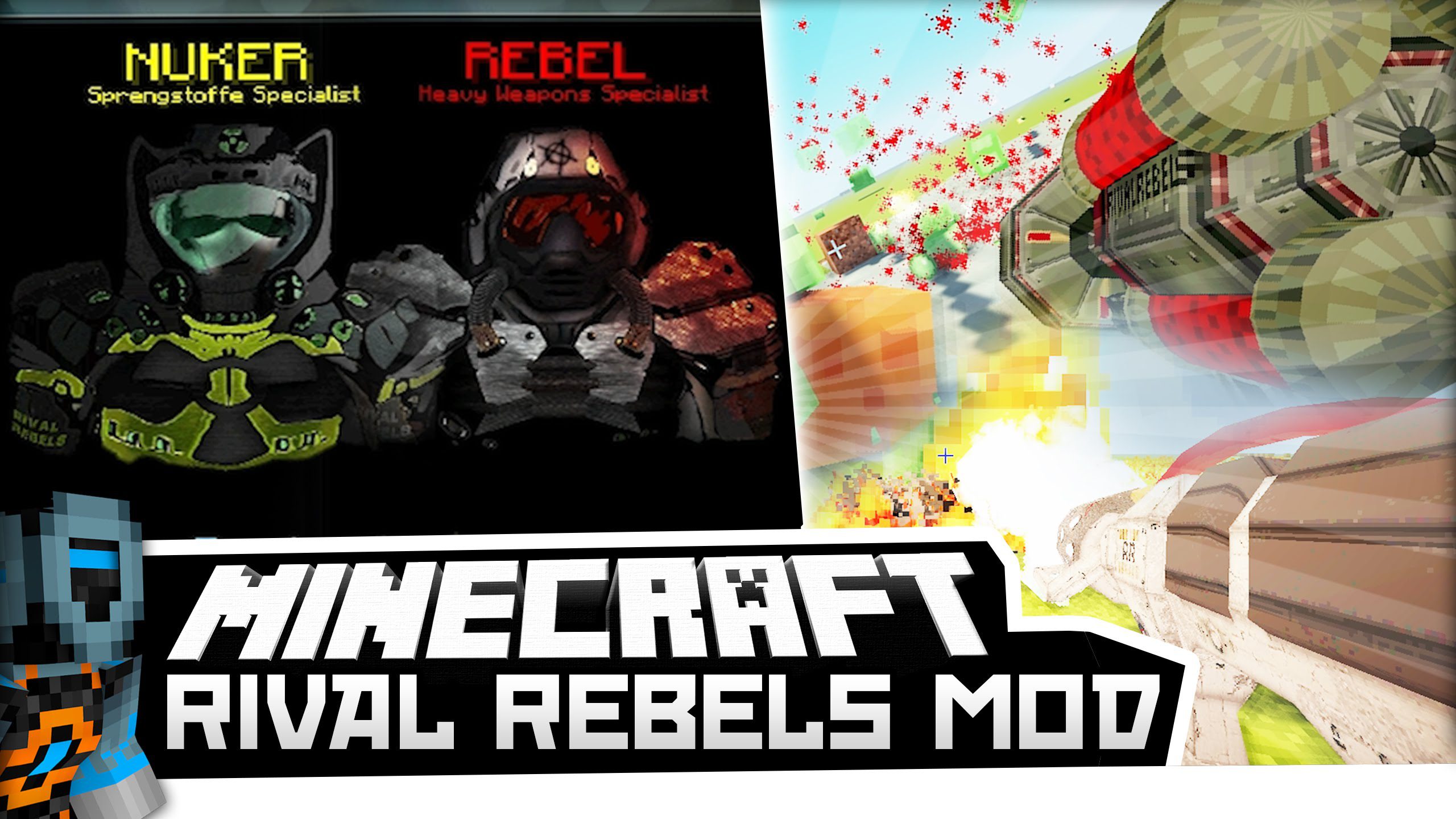 Rival Rebels Mod 1.7.10 (Nuclear Weapons, Stealth Bomber) 1