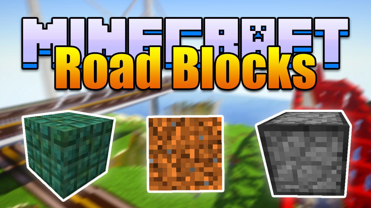 Roadblocks Mod 1.7.10 (Create Actual Roads in Game) 1