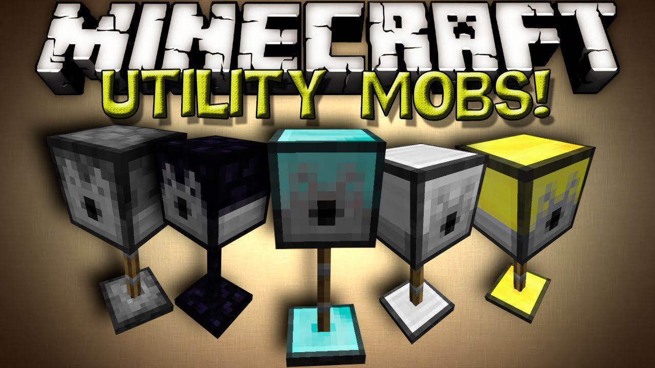 Utility Mobs Mod 1.7.10 (Epic More Golems, Mob Destroying Turrets) 1