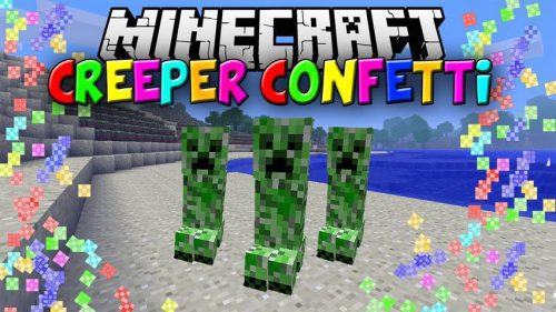 Creeper Confetti Mod (1.19.3, 1.18.2) – Rainbow Explosions Thumbnail