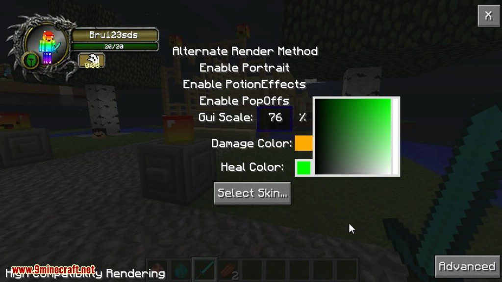 Damage Indicators Mod (1.20.4, 1.19.3) - Health Bars for Mobs 15