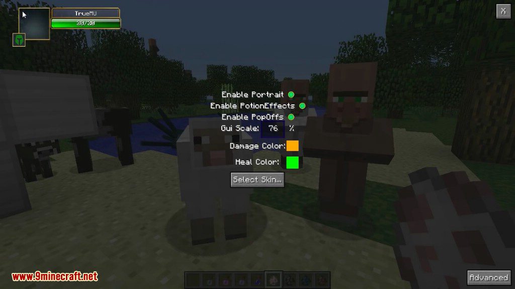 Damage Indicators Mod (1.20.4, 1.19.3) - Health Bars for Mobs 4