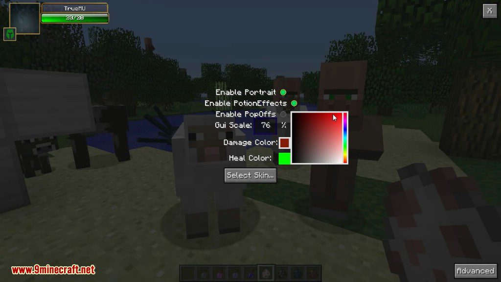 Damage Indicators Mod (1.20.4, 1.19.3) - Health Bars for Mobs 5