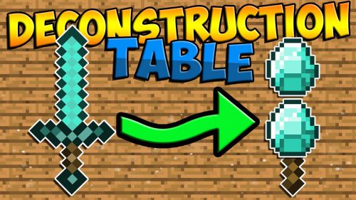 Deconstruction Table Mod 1.12.2, 1.10.2 (Uncraft Minecraft Items) Thumbnail