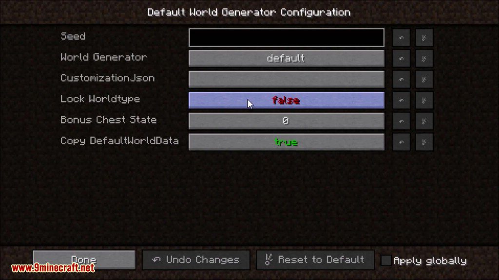 Default World Generator Mod 1.12.2, 1.11.2 2