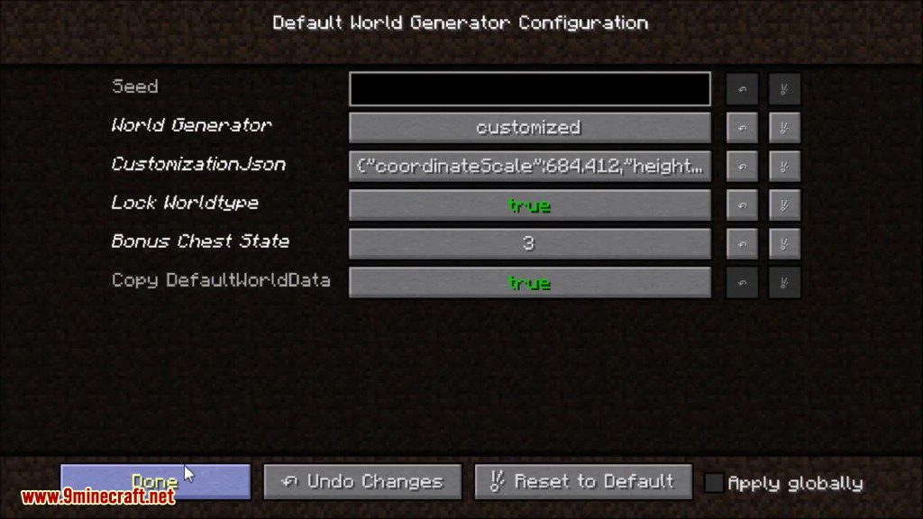 Default World Generator Mod 1.12.2, 1.11.2 6