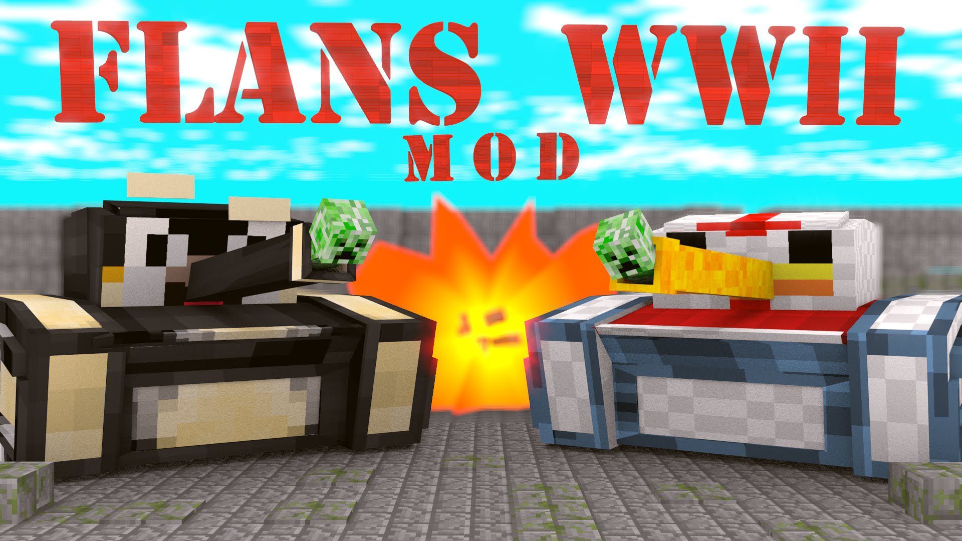 Flan's World War Two Pack Mod 1.12.2, 1.7.10 (Guns, Planes, Tanks, Cars) 1
