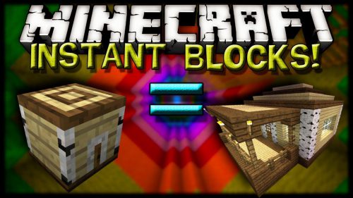 Instant Blocks Mod (1.19.2, 1.18.2) – Generates a Different Structure Upon Right-Clicking Thumbnail