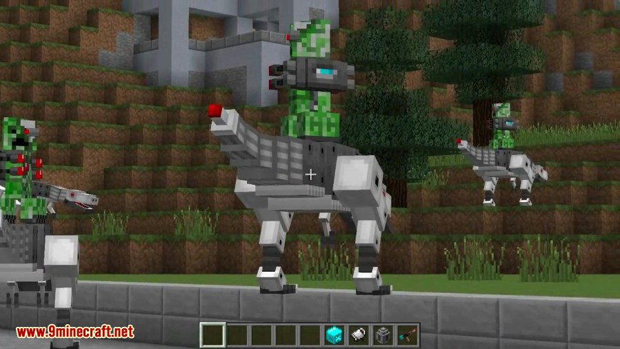 Laser Creeper Robot Dino Riders Mod 1.12.2, 1.10.2 4