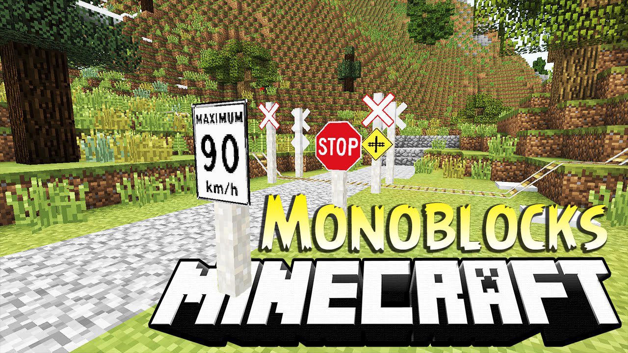 Monoblocks Mod 1.7.10 (Signs, Fences, Blocks) 1