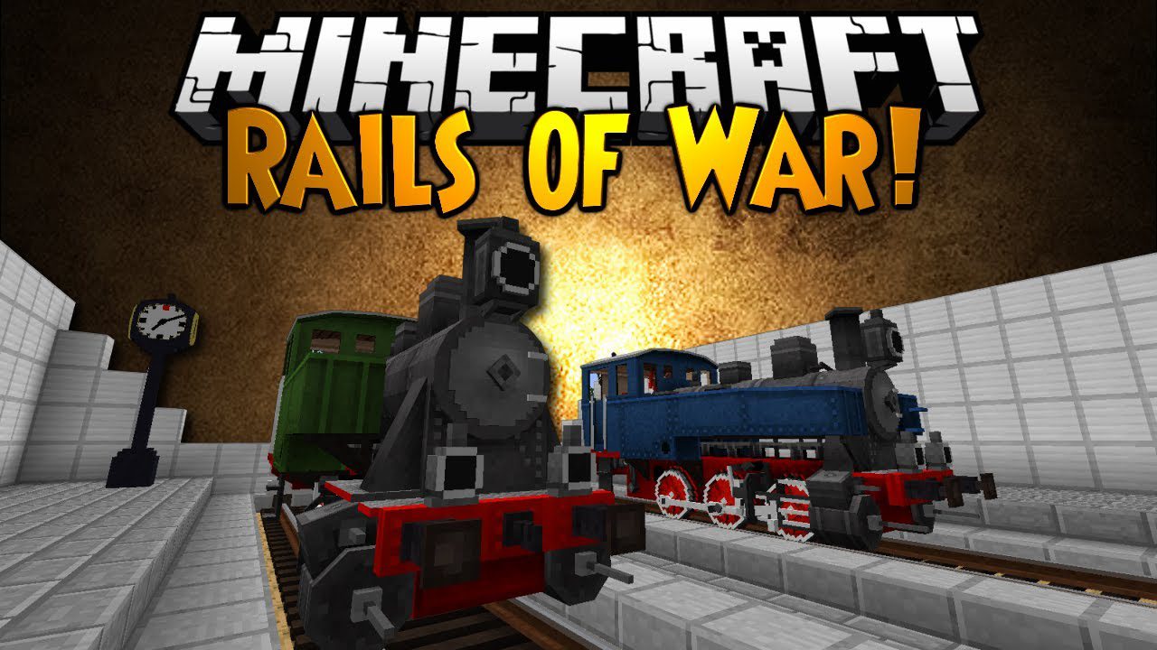 Rails of War Mod 1.12.2, 1.7.10 (Full-Sized Railways) 1