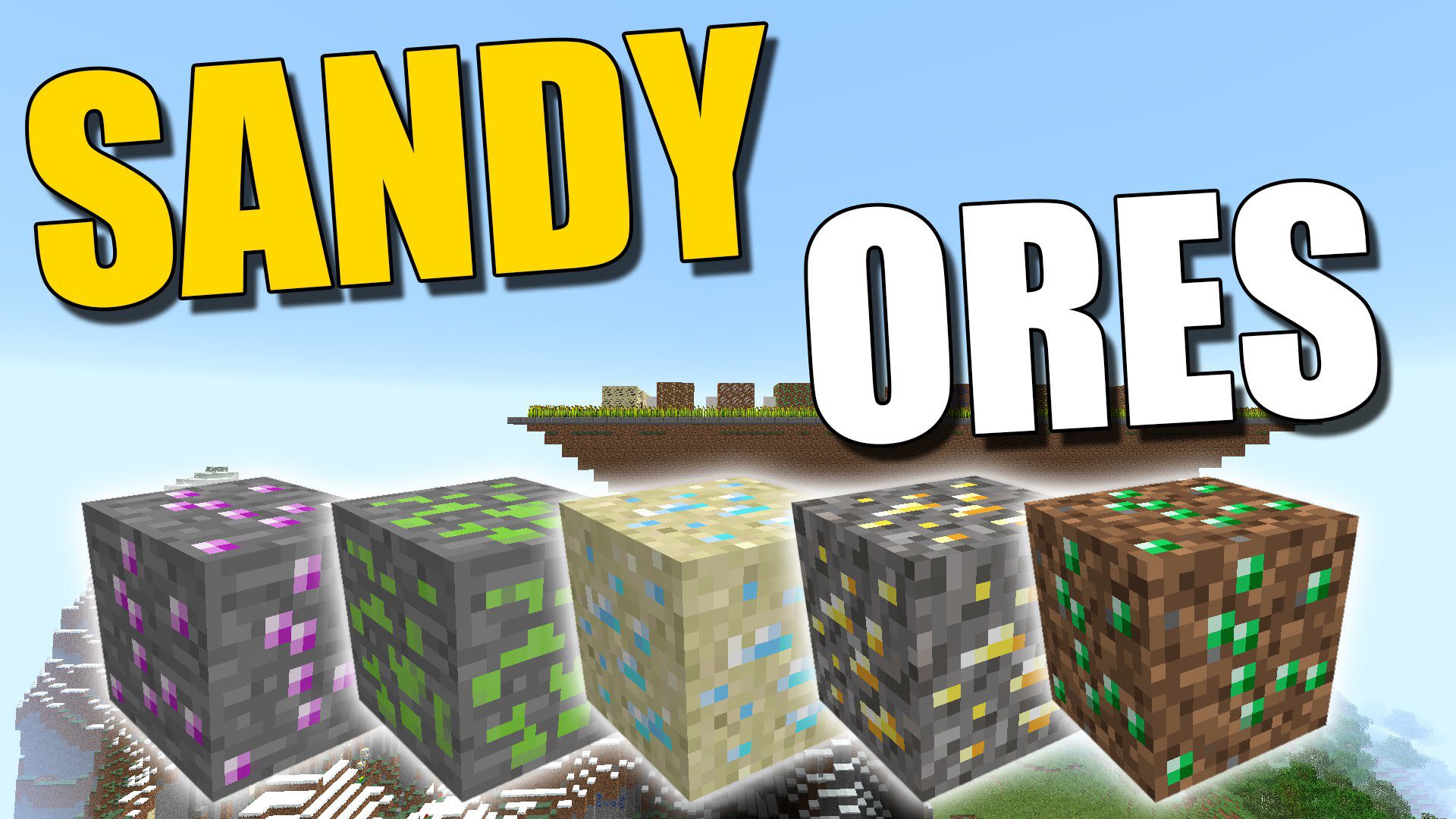 Sandy Ores Mod 1.15.2, 1.14.4 (Ore Generation in Sand Gravel) 1