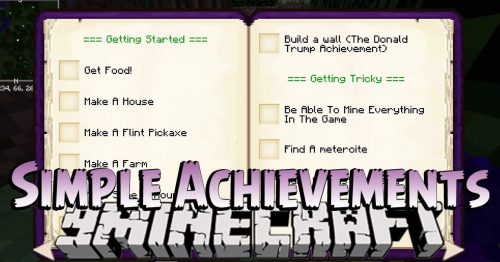 Simple Achievements Mod 1.10.2, 1.7.10 (Create Progress Book) Thumbnail