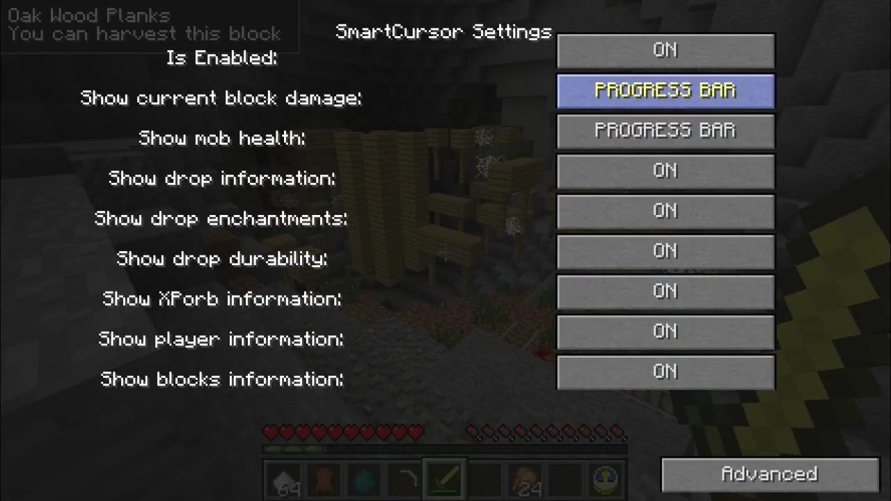 SmartCursor Mod 1.12.2, 1.7.10 (Intelligent On-Screen Display) 20