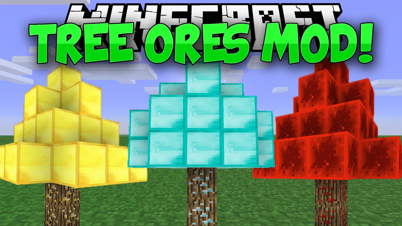 TreeOres Mod 1.11.2, 1.10.2 (Grow Trees Made of Ores) 1