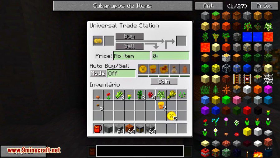 Universal Coins Mod 1.10.2, 1.7.10 (Buy/Sell Items) 6