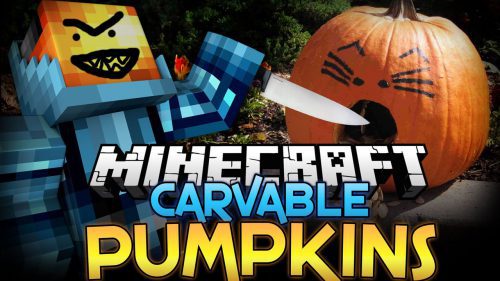 Carvable Pumpkins Mod 1.12.2, 1.11.2 (Customize and Create Pumpkins) Thumbnail