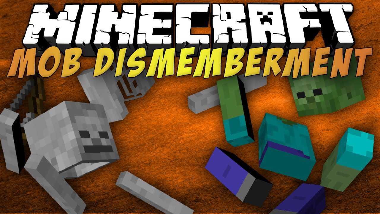 Mob Dismemberment Mod 1.12.2, 1.10.2 (Mobs Limbs and Blood) 1