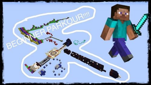 Parkour Beginners Map for Minecraft 1.11.2, 1.10.2 Thumbnail