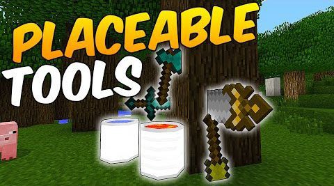 Placeable Tools Mod 1.7.10 Thumbnail