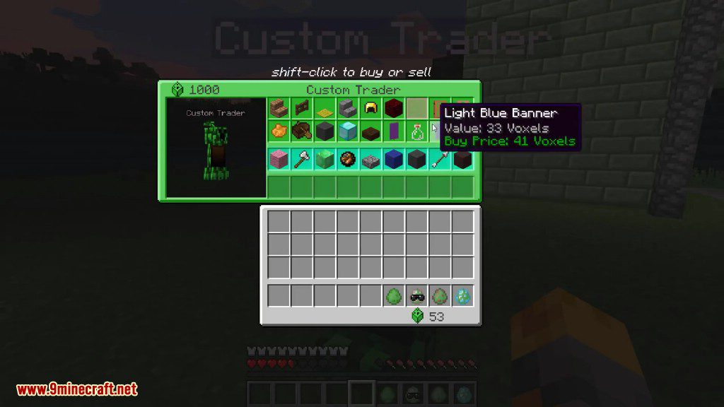 Voxels Mod 1.10.2, 1.7.10 (Customizable Trading with Creeper Villages) 13