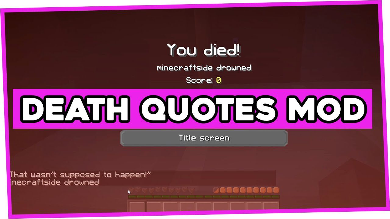 Death Quotes Mod (1.20.4, 1.19.4) - Comfort After Death 1