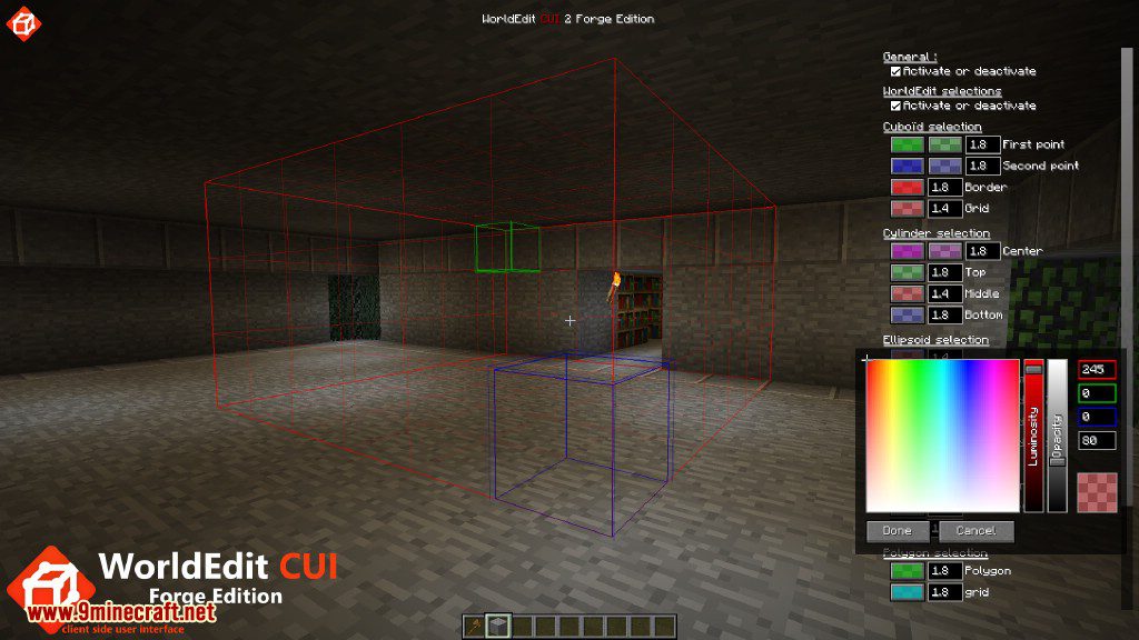 WorldEdit CUI Forge Edition Mod 1.12.2, 1.11.2 6